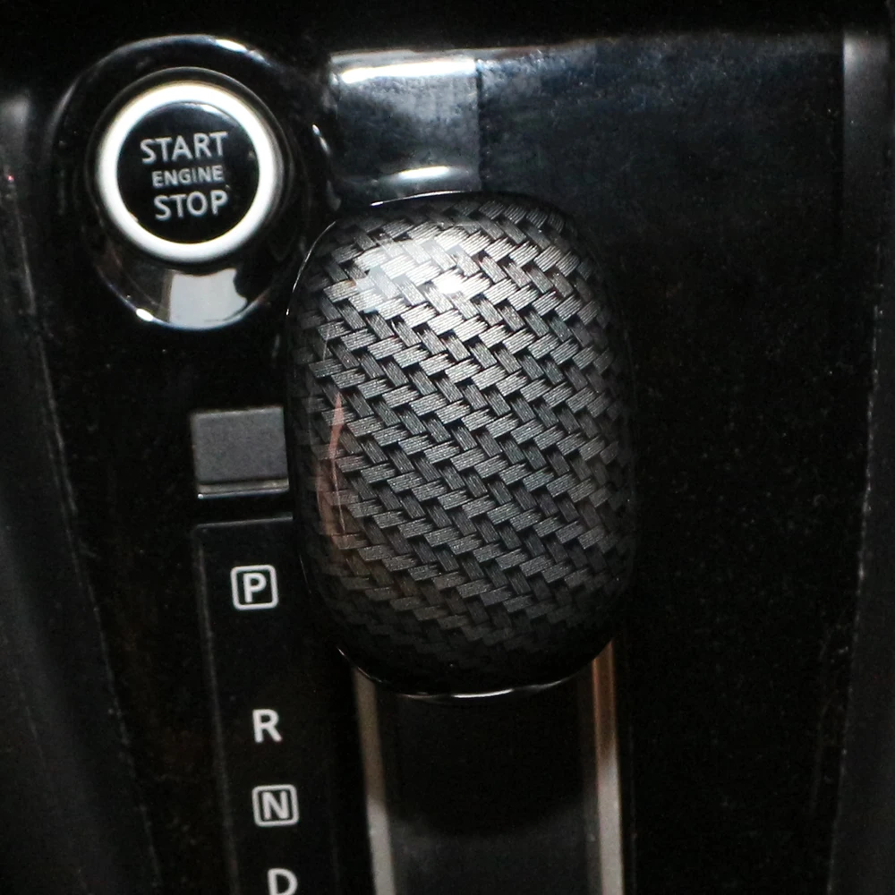 Car Gear Head Shift Knob Cover Grip Trim for Nissan Kicks 2017-2022 ABS Carbon Fiber Sticker Modification Accessories