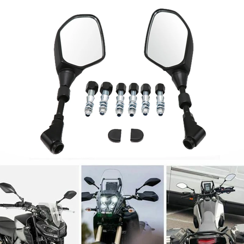 for MT-25 MT-03 MT-09 FZ-07 FZ-09 FZ-10 Rearview Mirrors Motorcycle Side Mirror