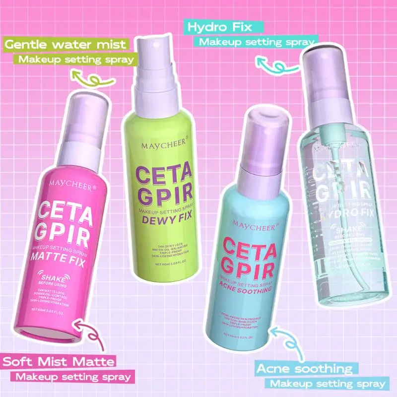 1Pc Maycheer Matte Makeup Setting Spray - Transfer-Proof Oil-Control Waterproof Quick Fixer Long-Lasting Makeup Fixing Spray
