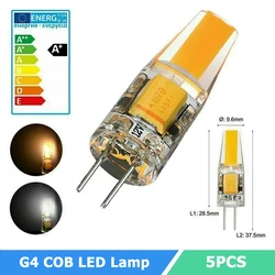 5 sztuk Mini G5 1505 SMD COB Żarówka LED AC/DC 12V 220V Lampa LED COB Ciepła/zimna biel 6W Światło LED Zastępuje lampę halogenową 40W