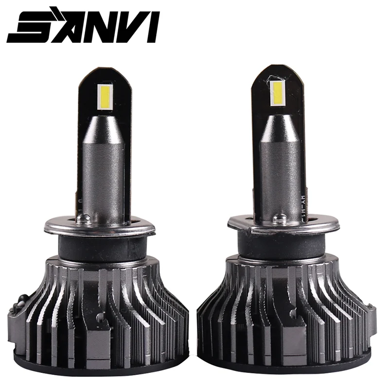 SANVI Graphene Led Headlight H1 H4 Headlamps H7 H11 6000k 50W 9005 9006 9012 Bulbs Plug And Play For Car Motorcycle Front Light