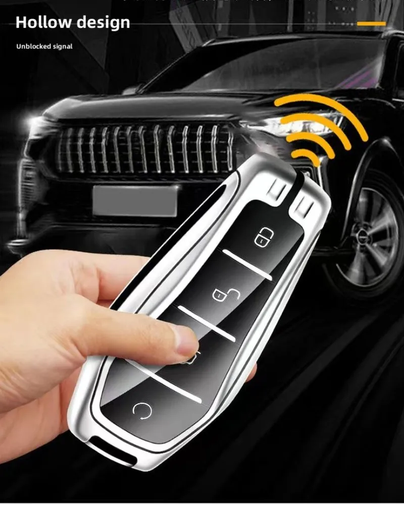 حافظة حماية لمفتاح السيارة من السبائك عالية الجودة غطاء حماية ضد السقوط لـ BYD Atto 3 Yuan Plus 2023 2022 ملحقات السيارة