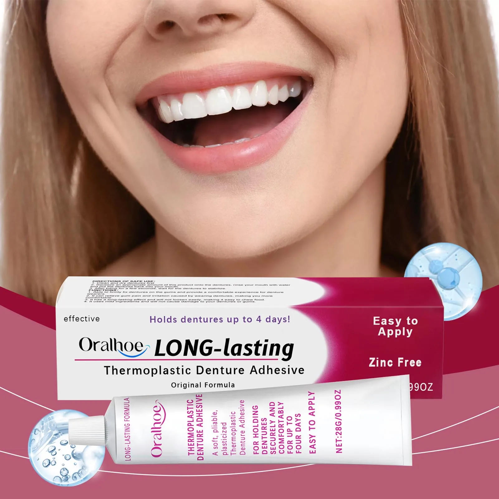 Thermoplastic Denture Adhesive Long-lasting Denture Fixing Adhesive Improve Comfort Denture Care Products Odontologia