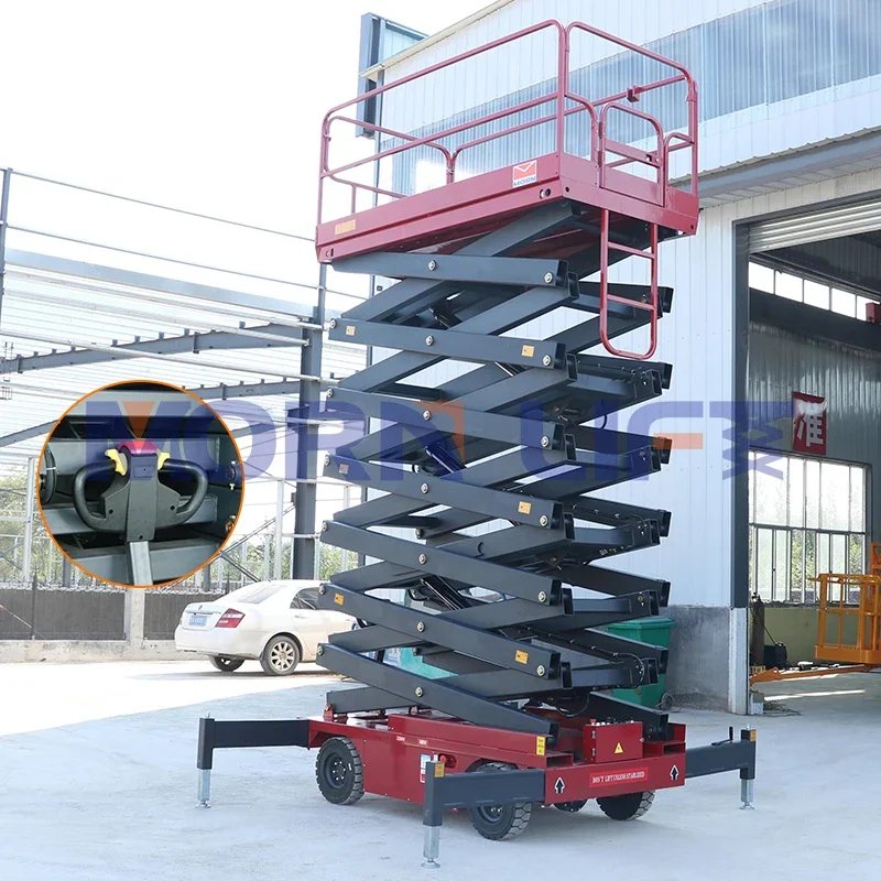 MORN 4m 7m 9m 11m 13m 16m manual hydraulic aerial work platform electric mobile scissor man lift for sales