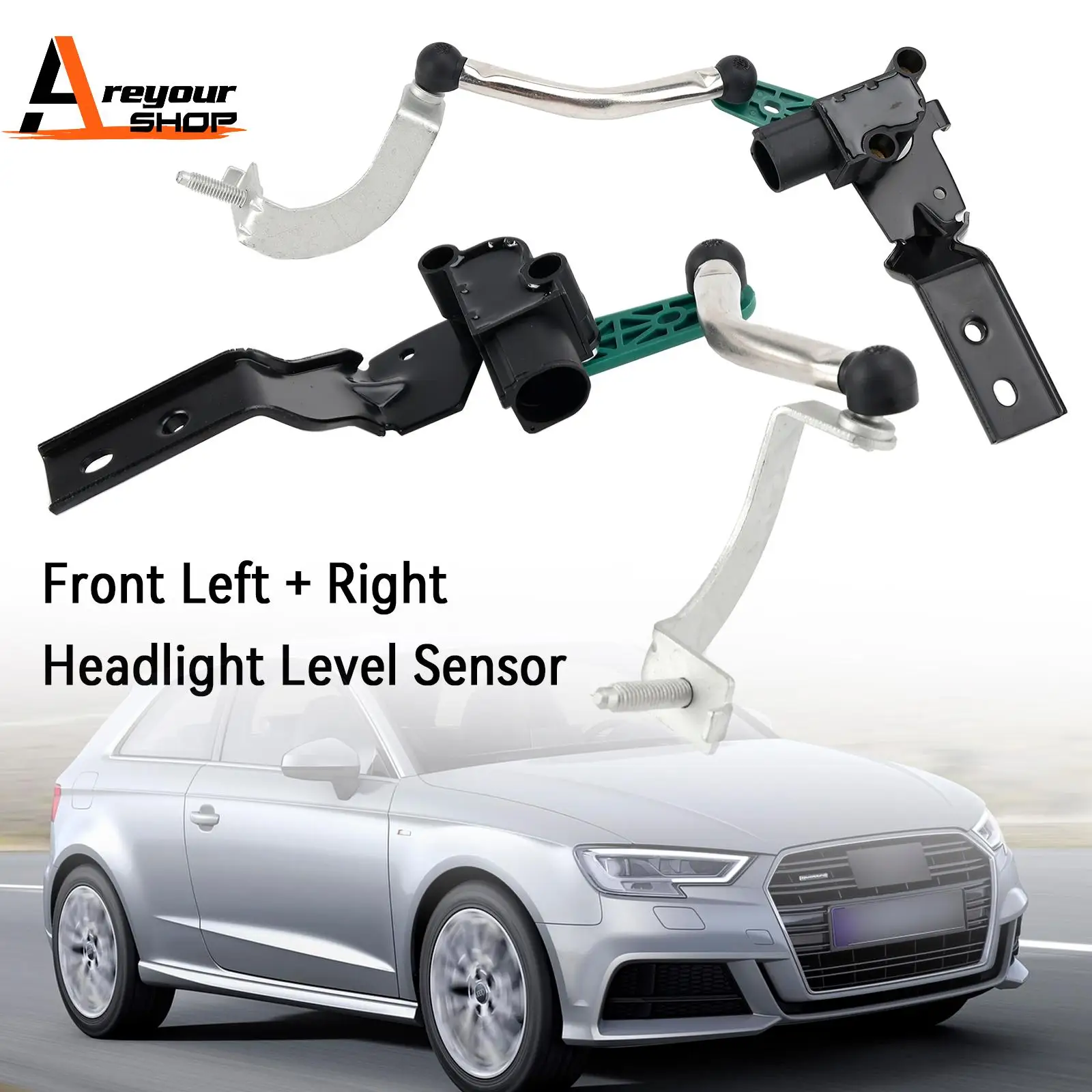 

Front Left + Right Headlight Level Sensor for Audi A3 VW Golf Touran Seat Skoda
