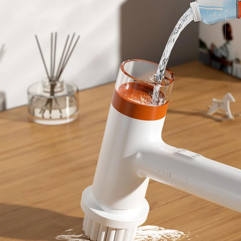 B58B-Multifunctional Cleaning Brush,Cordless Cleaning Brush Scrubber For Home,Shower Cleaning Brush For Bathroom Tile Floor