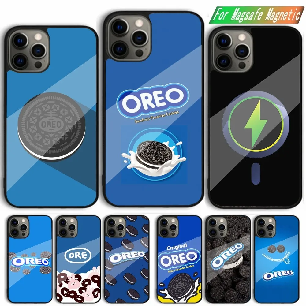 O-OreoS Chocolate Milk Cookies Phone Case For iPhone 15,14,13,12,11,Plus,Pro,Max Mini Magsafe Magnetic Wireless Charging