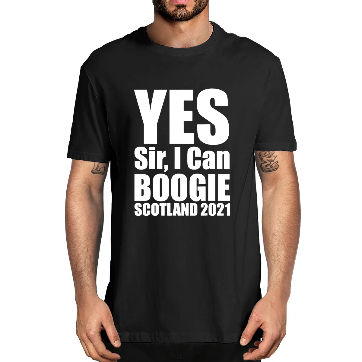 Unisex Cotton Yes Sir, I Can Boogie Scotland 2021 T-shirt,Euro 2021 Football Funny Summer Men's Novelty T-Shirt Harajuku Tee