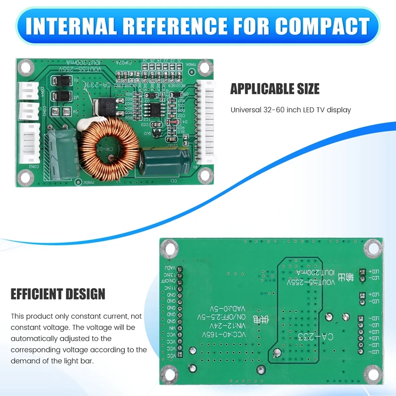 2Pcs CA-233 LCD TV Backlight Constant Current Boost Board Universal LED TV Inverter Board For 32-60 Inch Screens