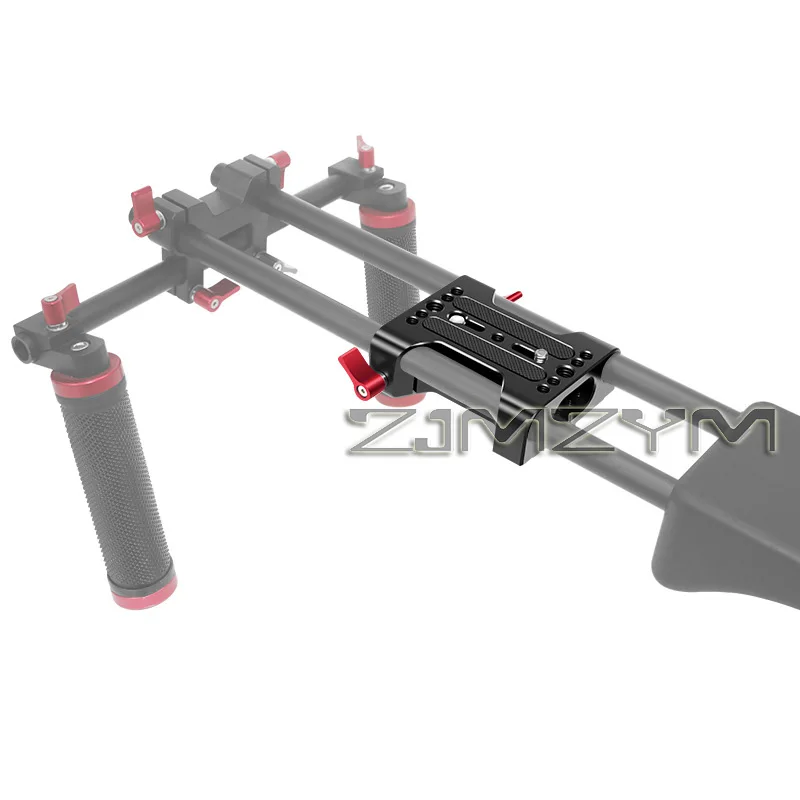 Camera Base Plate Dual 15mm Rod Rail Clamp for DSLR Rig And Rabbit Cage Replacement Accessory,Follow Focus