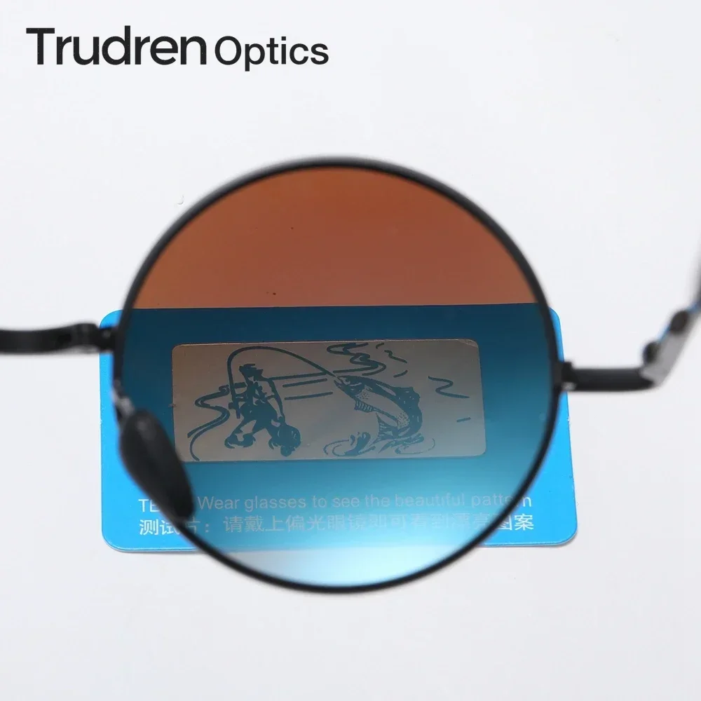 Trudren Mens Retro Round Folding Sun Glasses for Men Pocket Foldable Sunglasses Vintage Portable Travel Polarized Sunglass 1300