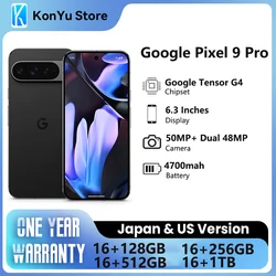 Совершенно новый смартфон Google Pixel 9 Pro 6,3 дюйма OLED, 120 Гц, 4700 мАч, 27 Вт, проводной, Google Tensor G4, 16 ГБ ОЗУ, NFC, IP68, 50 МП