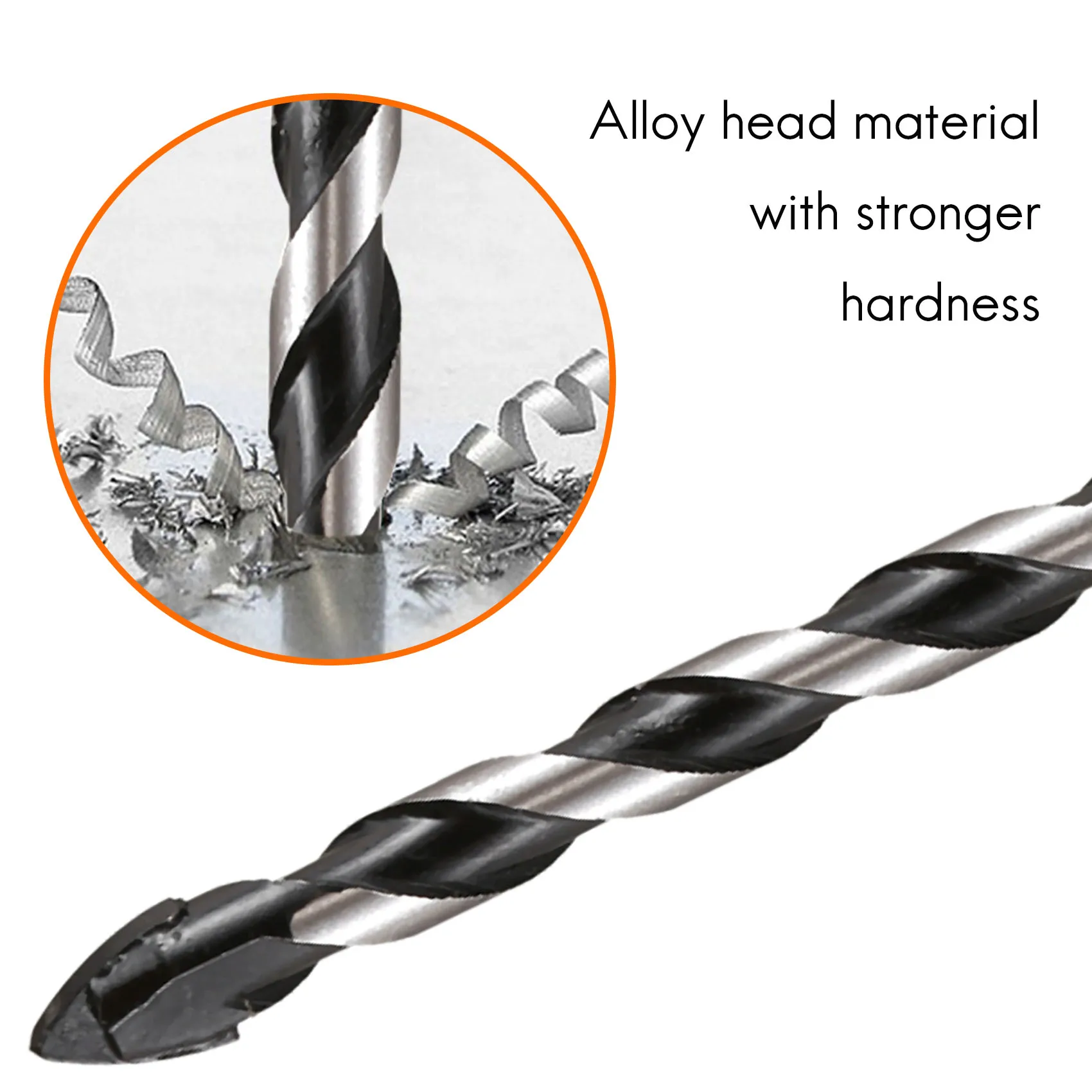 5 Pieces Multi-Material Tungsten Carbide Drill Bit Set for Porcelain Ceramic Tile,Concrete,Brick,Glass,Plastic Masonry and