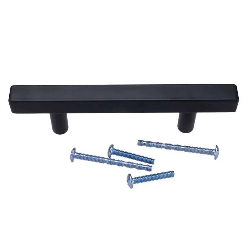 

Black stainless steel T-shaped handle spare parts, suitable for 5-inch square replacement handle of cabinet drawers