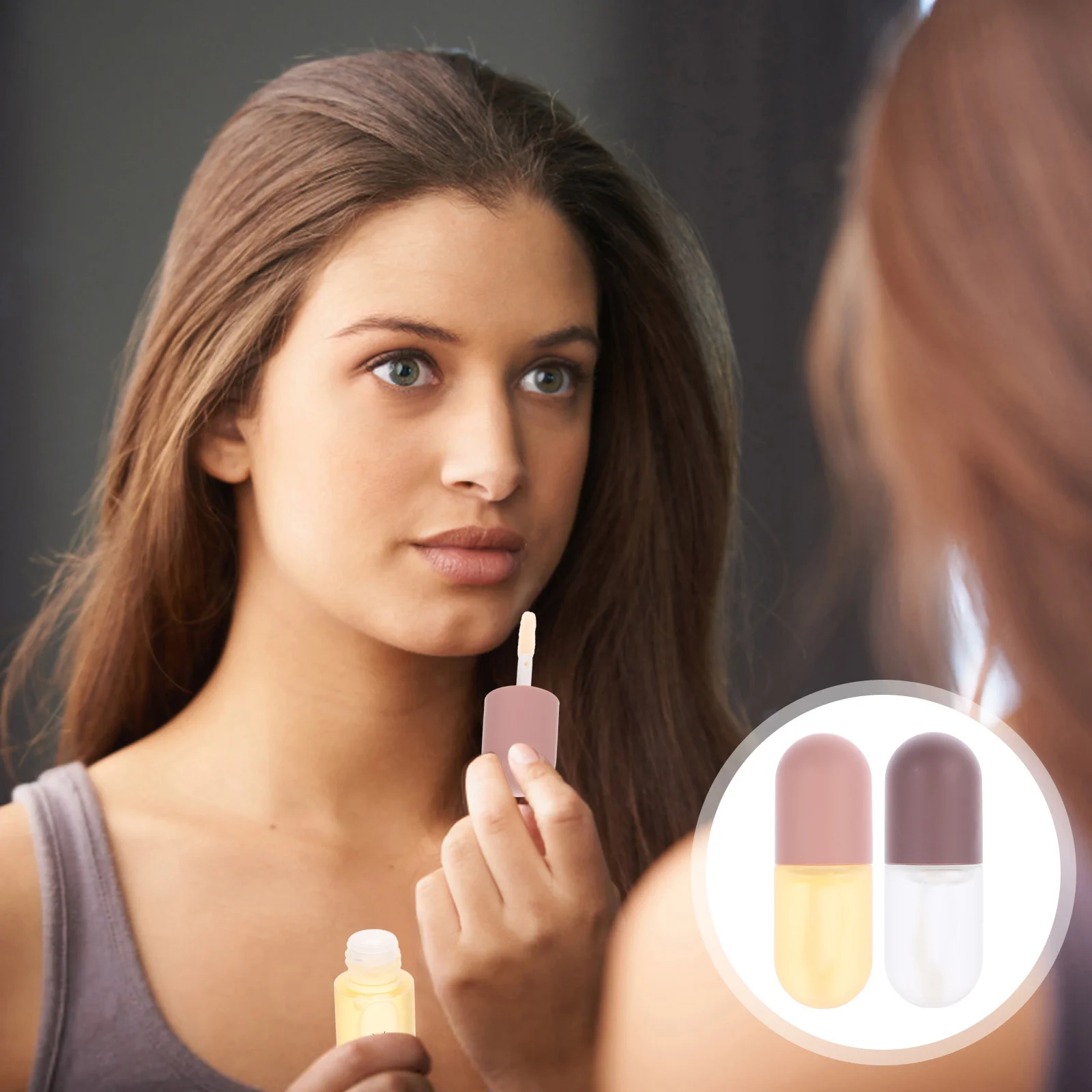 ملمع شفاه ملمع شفاه 1 صندوق تركيبة خفيفة الوزن غير لزجة للعناية اليومية بالشفاه بلسم مرطب يدوم طويلاً #6