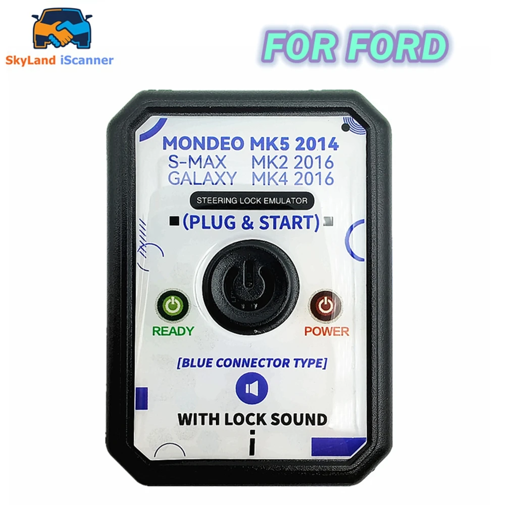 Latest ELV Steering Lock Simulator Emulator For Ford Mondeo Fusion Emulator S-Max Galaxy With Lock Sound No Programming Required