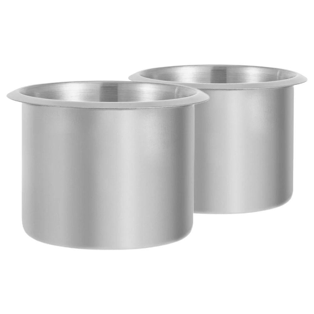 

2 Pcs Cup Holder Stainless Steel Embedded for Boat Stainless Steel Cup Holders For Boat Yacht Couch Car Drink Can Recessed