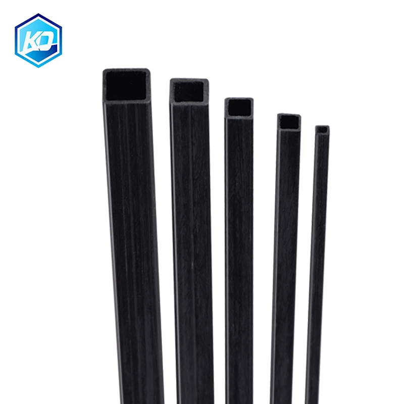 4Pcs Carbon Fiber Square Tube Length 500mm OD 3mm 4mm 5mm 6mm 10mm Suitable For Model Aircraft Tail Pipe