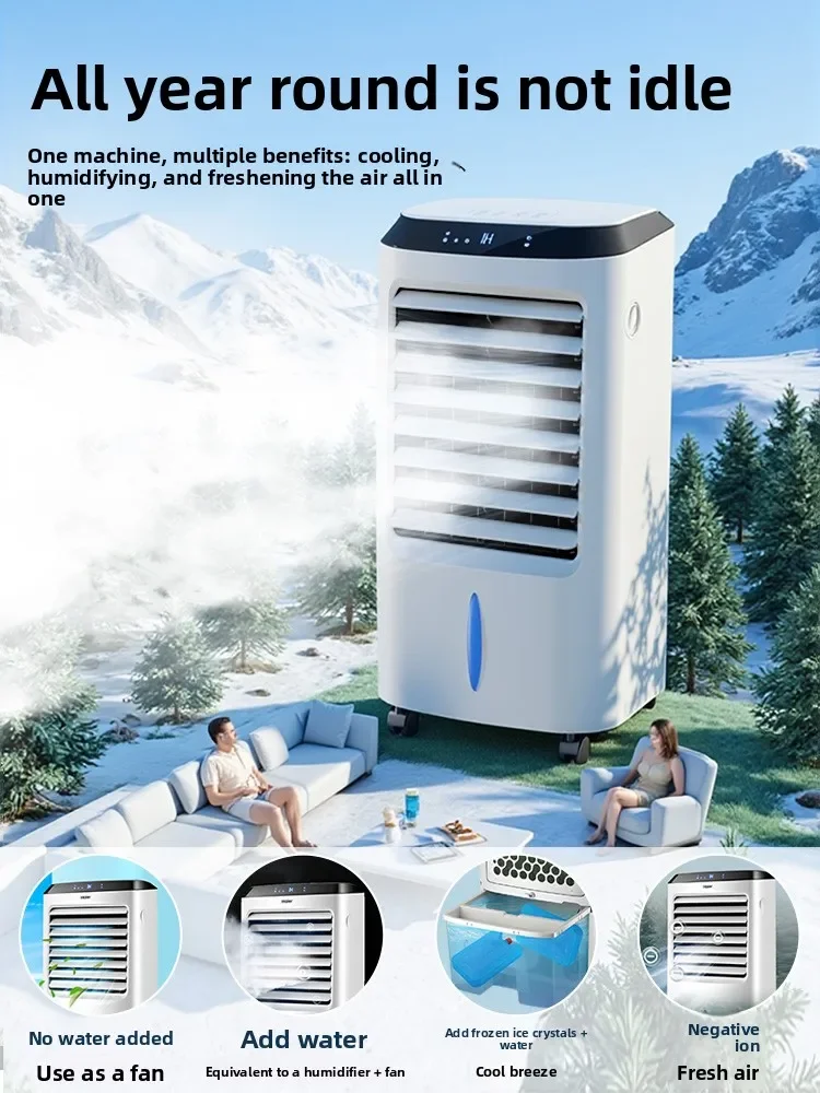 Compact Mobile Water Cool Fan Energy Saving Mini Cold Air Device For Household Indoor Use