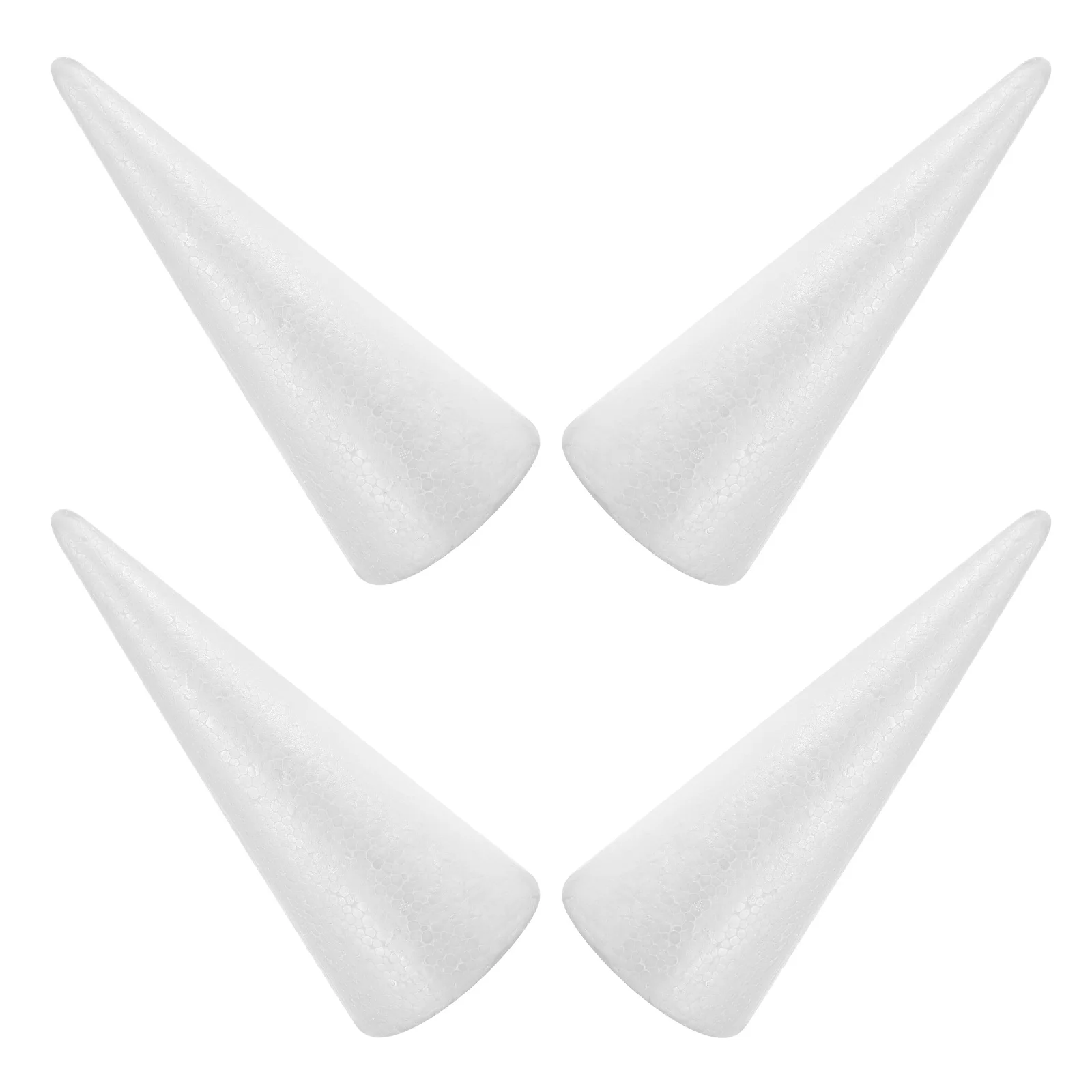 

4Pcs White Foam Craft Cones Polystyrene Christmas Tree Shape for DIY Holiday Ornaments Mini Xmas Tree Decor Project