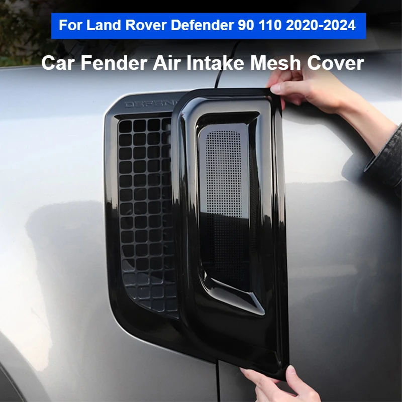Car Leaf Board Air Intake Grille Insect Proof Grille Fender Screen Anti-Blocking Cover For Land Rover Defender 90 110 2020-2024
