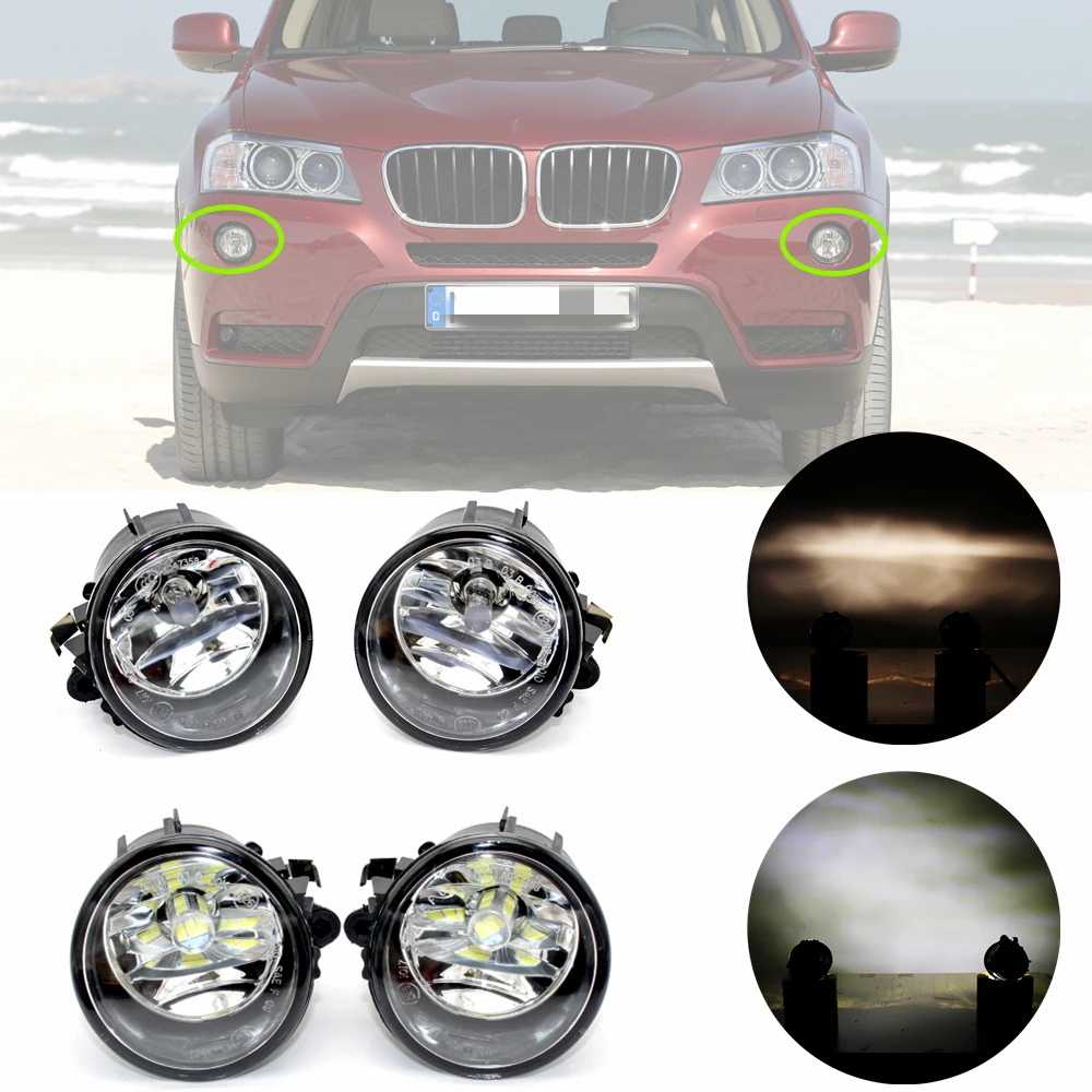 

For BMW X3 F25 2010 2011 2012 2013 Front Bumper Fog Light Fog Lamp With Bulbs 63177238787 63177238788