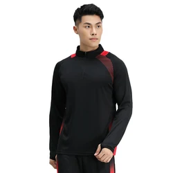 Outdoor Long Sleeve Men Fitness Breathable Yoga Sports Ring Hole Trainning Tshirts Bodybuilding Compression Zipper Cycling Tee