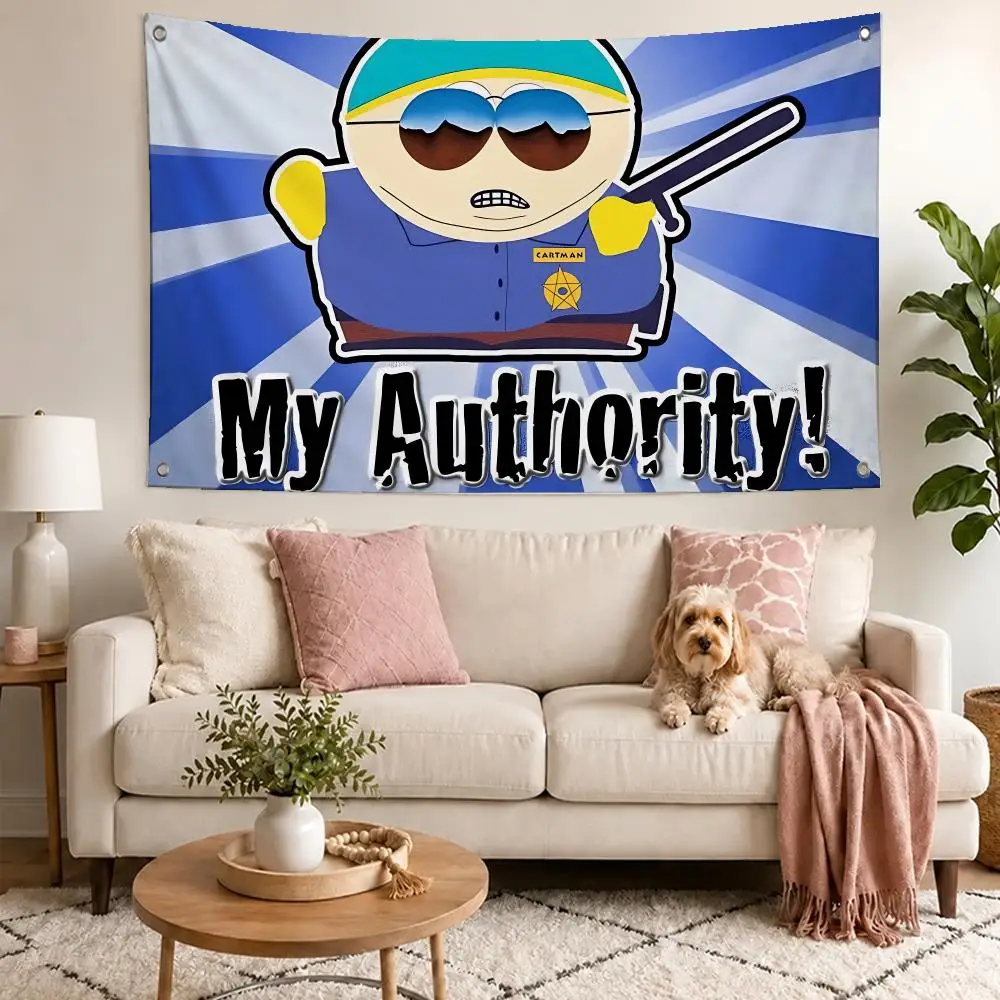 Funny Show South Park Flags Concert Print Wall Hanging Art Banner, Indoor Outdoor Bedroom Home Decor Backdrop, Perfect Gift