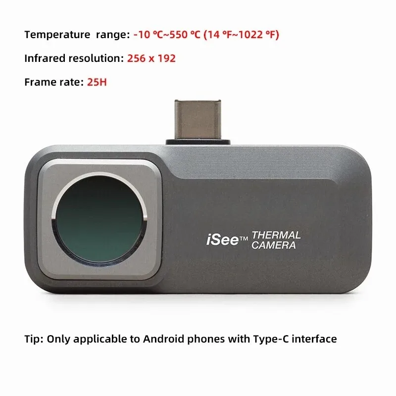 TC01A TC01B Mobile Phone Infrared Thermal Imaging Night Vision Device -20 ℃~550 ℃ Electric Blanket PCB Detection Tool