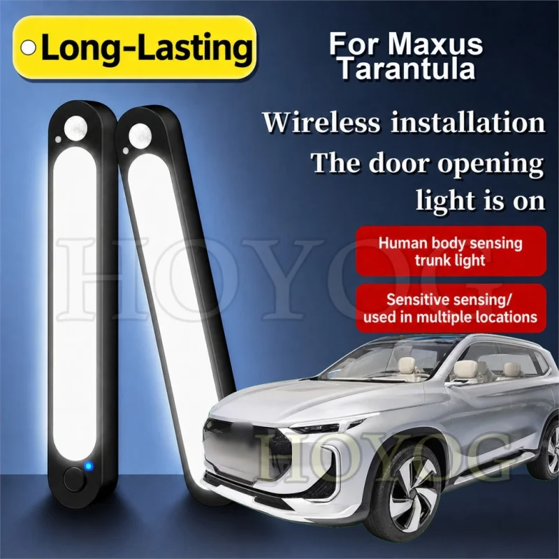 For Maxus Tarantula 2018-2019 Car Trunk Light LED Lamp Motion Sensor Wireless Cordless Boot Cargo Light SUV Interior Cabin