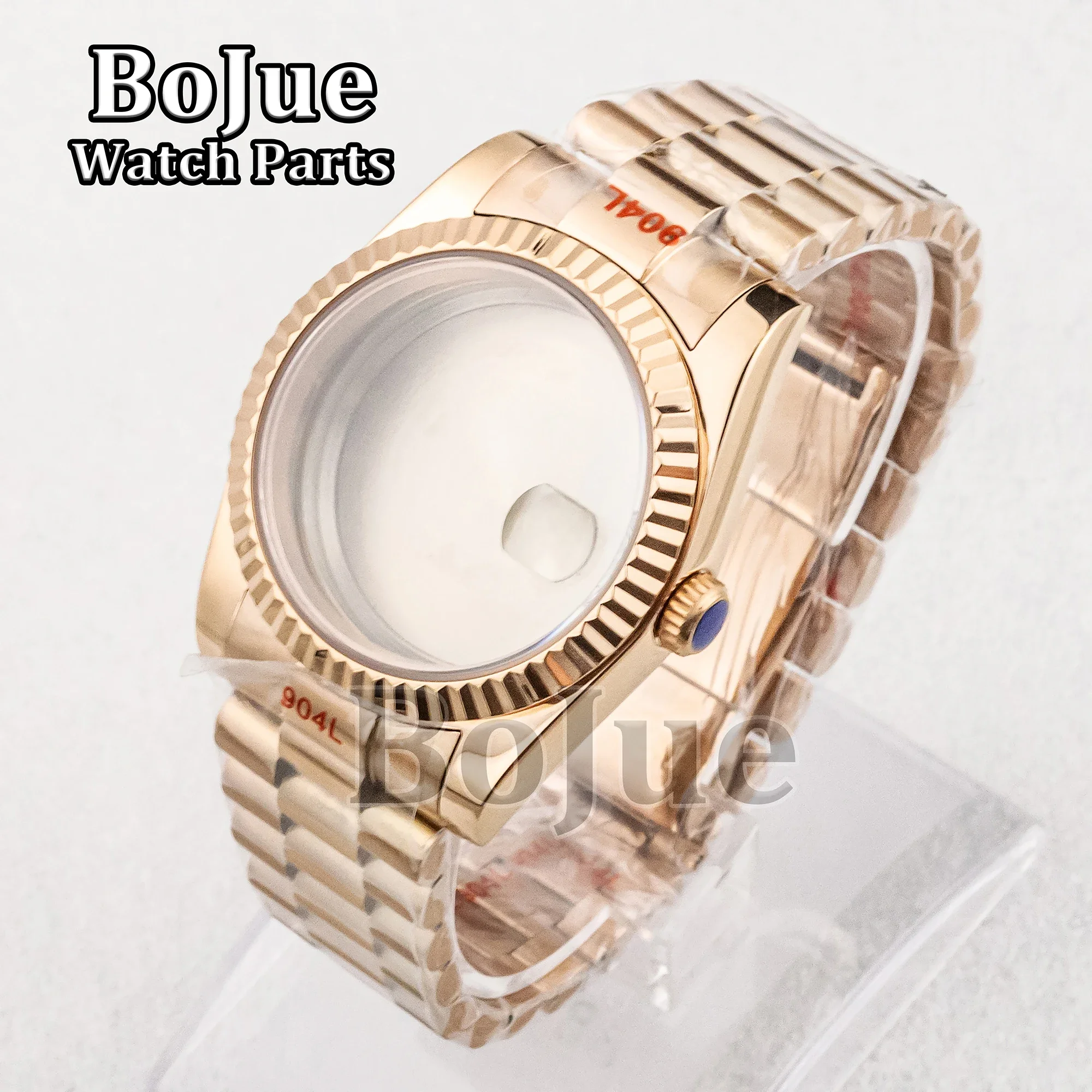 36mm/39mm Rose Gold NH35 Case President Bracelet Strap Watch Sapphire Glass accessories For nh35 nh36 Movement Dial Datejust