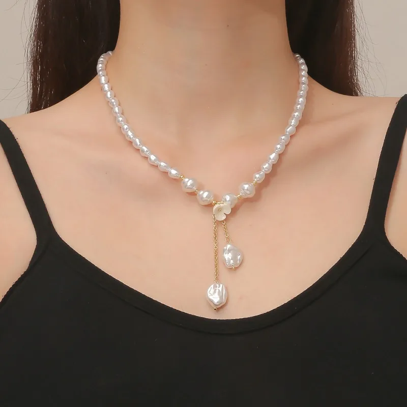 Russia Pearl Premium Gift Selling Necklace Women Baroque Pearl Neck Chains Hellfire Club Free Shipping Items 2024 Summer Jewelry