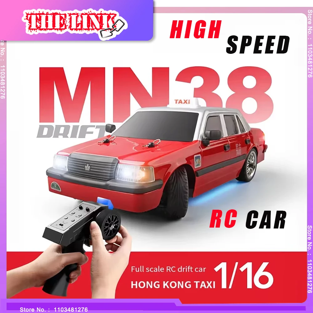 

RC Cars 1:16 MN38 Hongkong Taxi Model City High-speed 2.4Ghz 4CH Remote Control Drift Vehicle Toys for Boys Children's Gifts NEW