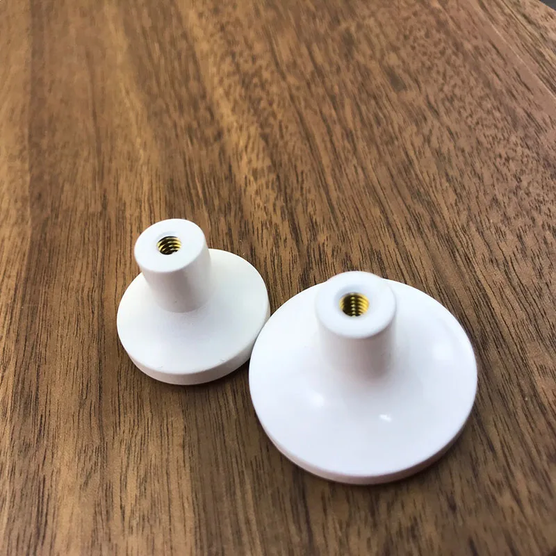 White Brass Knobs for Cabinet Drawer Handles Round Pulls for Wardrobe Chest Furniture Door Pull