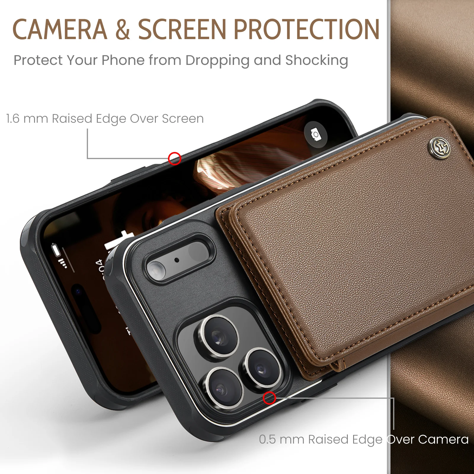 

CaseMe-C22 Leather Case For Samsung Galaxy S26 S25 Ultra S24 S23 S22 S21 S20 Plus A17 A16 A56 Wallet Card Holder Cover Protector