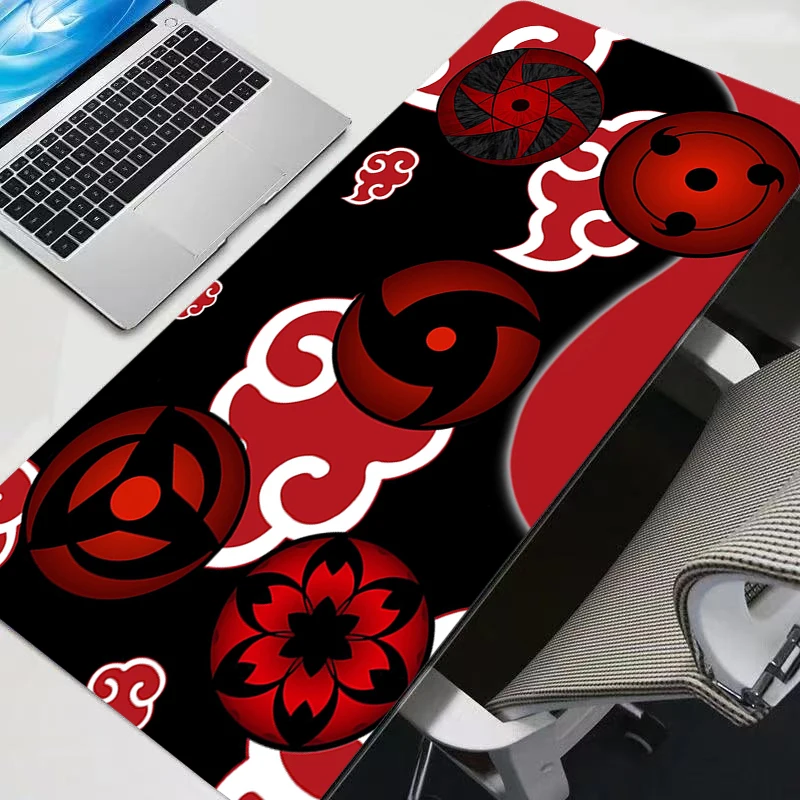 Leather Mousepad AKATSUKI N-Naruto Mouse Pad Anime Boys Gaming Gaming Accessories Varmilo Keyboard Desk Mat Gamer Mouse Mats
