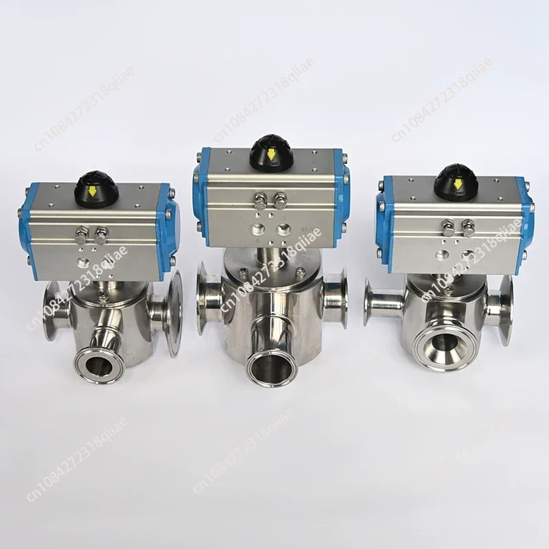 

304 paste filling machine rotary valve, pneumatic three-way rotary valve, pneumatic actuator rotary accessories
