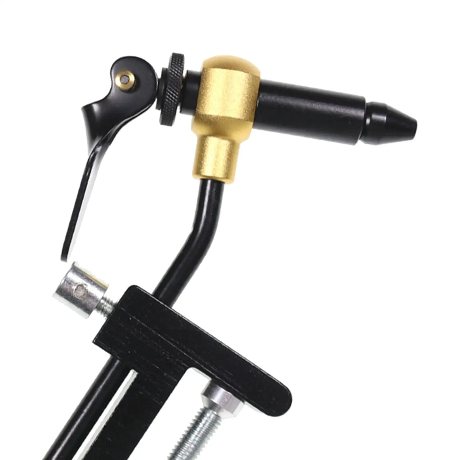 Fly Tying Vise Tool with Adjustable Rotary Action and C Clamp for Secure Hook Holding While Tying