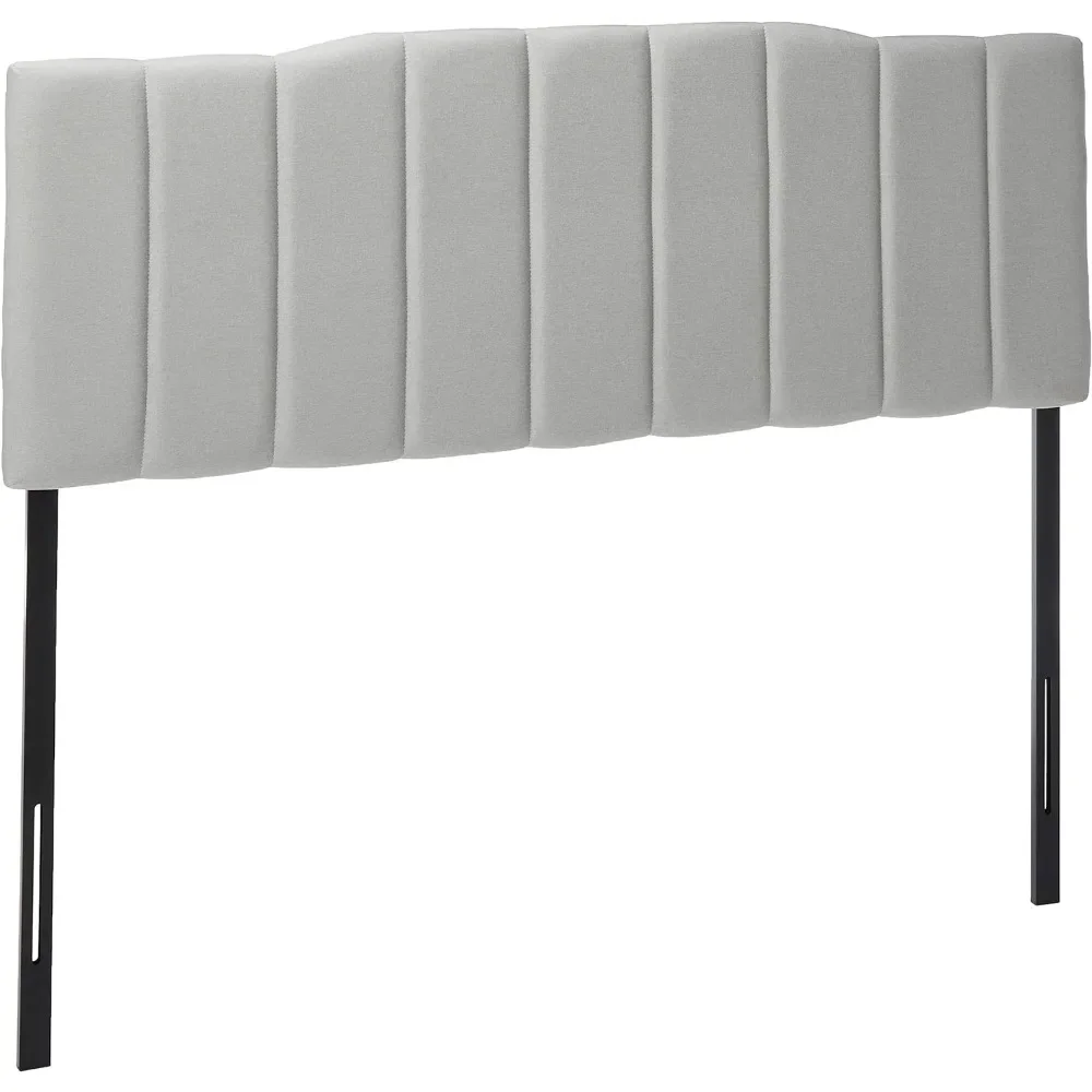 

Queen Headboard Satish Upholstered Channel Stitched Headboard in Light Grey Headboards Bed Heads Beds & Furniture Bedroom Home