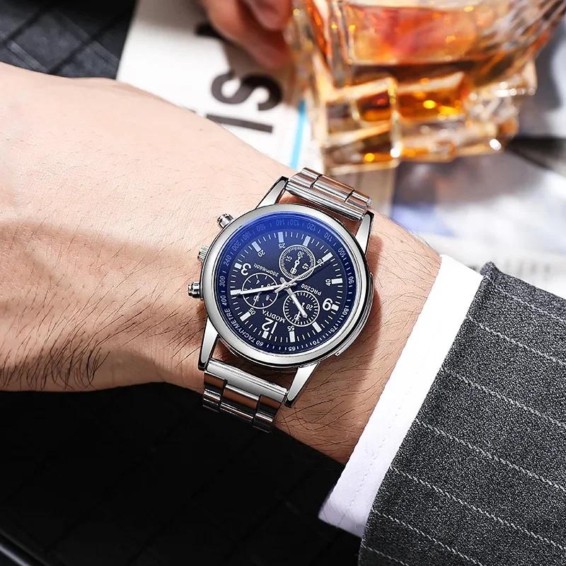 Nieuwe mode business casual quartz sporthorloge voor heren trend topmerk luxe roestvrijstalen herenhorloge klokgeschenken