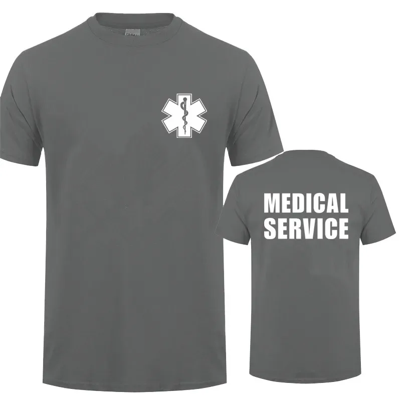 EMT Paramedic Emergency Medical Services T Shirt Men Casual T-shirt Short Sleeve Mans Cool Tops Man Cotton Short Sleeve Summer