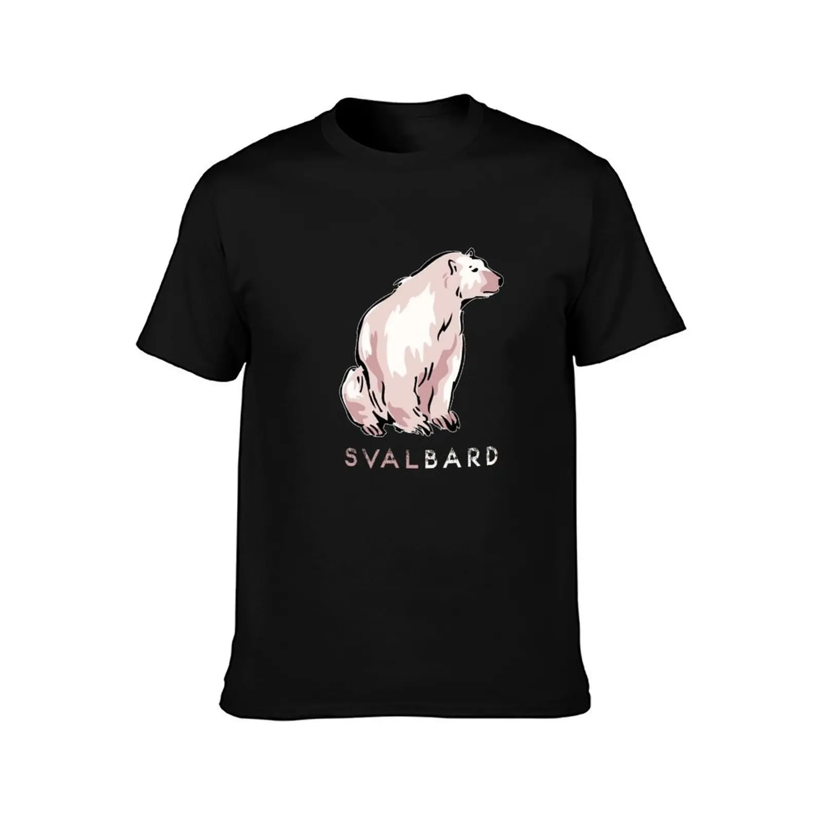 Svalbard, the polar bear. Longyearbien Spitzbergen Arctic North Pole T-Shirt Quick Dry Sports Short Sleeve Tee T-Shirt
