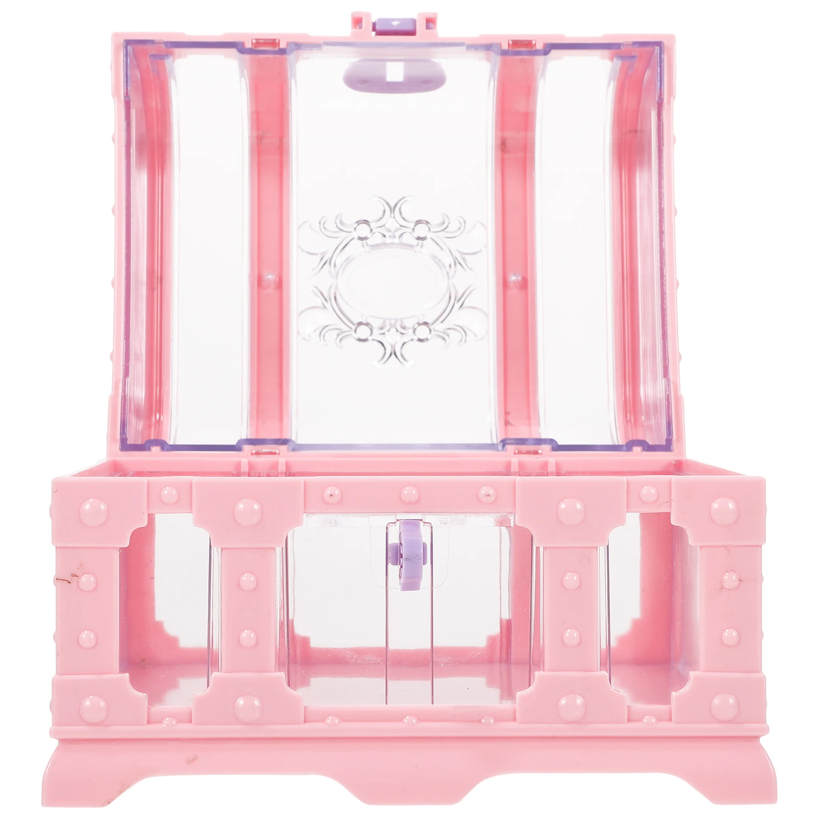 

Toy Crystal Storage Box Treasure Chest Small Pirate for Kids Plastic Travel Trinket Boxes