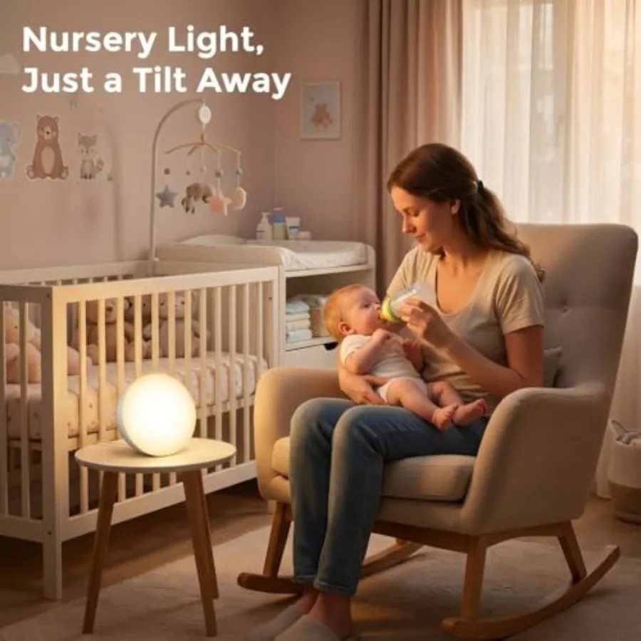 Gravity Sensor Cordless Table Lamp - 2700K Warm Light Rechargeable 2200mAh Battery Operated, Portable Mini Night Light for Nurs
