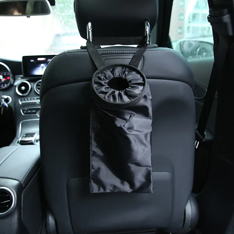 Car Garbage Bag Car Seat Back Storage Bag Garbage Bag Oxford Cloth Portable Car Trash Can Leak-proof Dust Holder Accessories