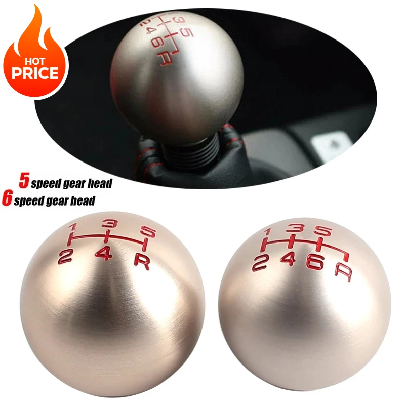 Aluminum 5/6 Speed JDM Ball Shape Shift Gear Knob M10*1.5 For Honda Fit Civic City FD2 FN2 EP3 TYPE R DC2 DC5 AP1 AP2 S2000 F20C