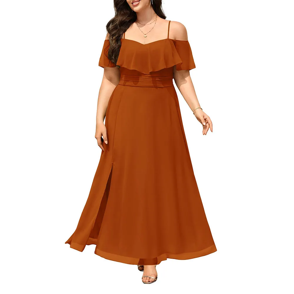 

Exquisite Fashion Women Mother of The Bride Dresses- Off The Shoulder Formal Wedding Guest Bridal Shower Long Dress Customized