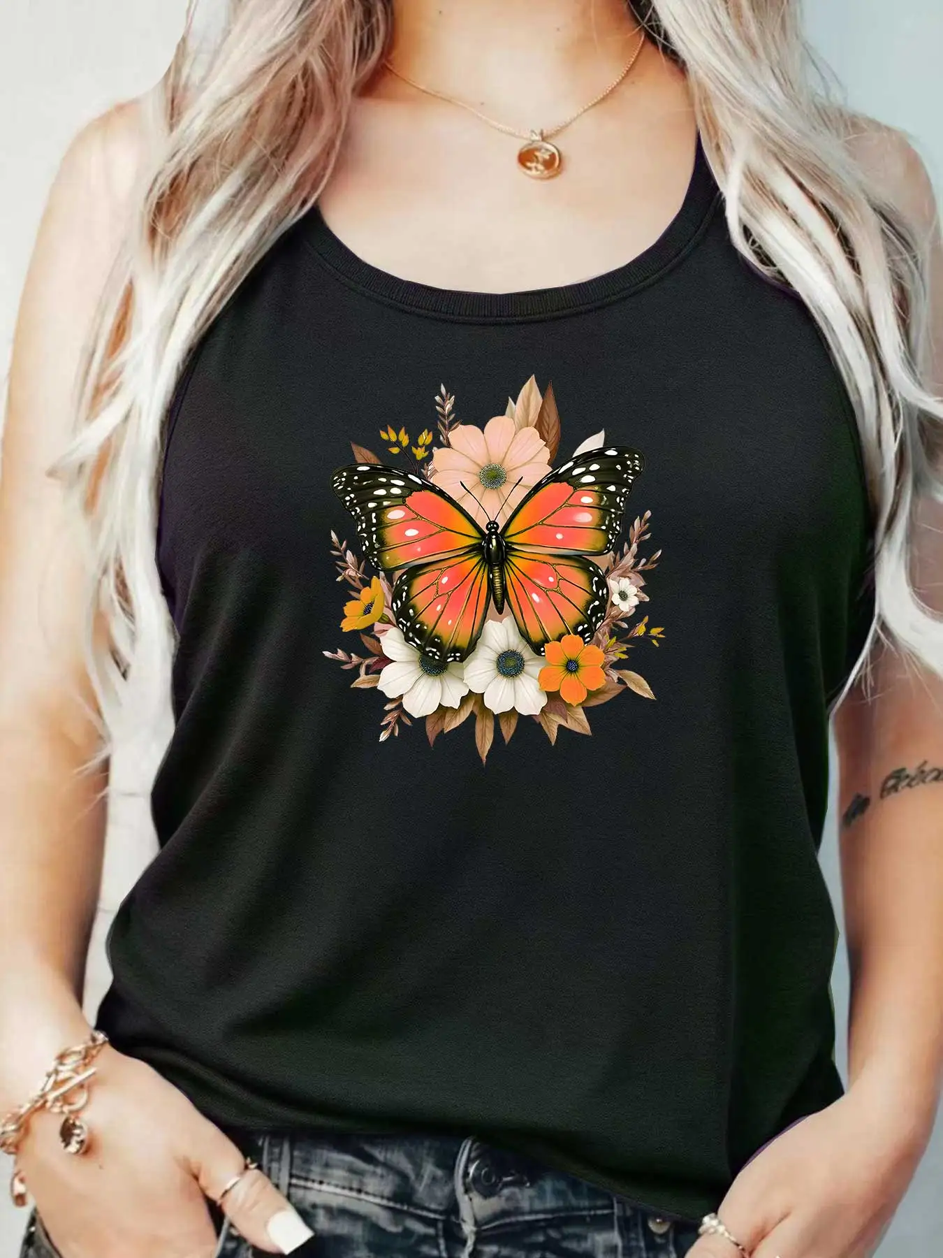 

Женская футболка свободного кроя с принтом и карманом, с круглым вырезом и ребристым воротником, размеры 1-8XL, большие размеры, удобная повседневная модель