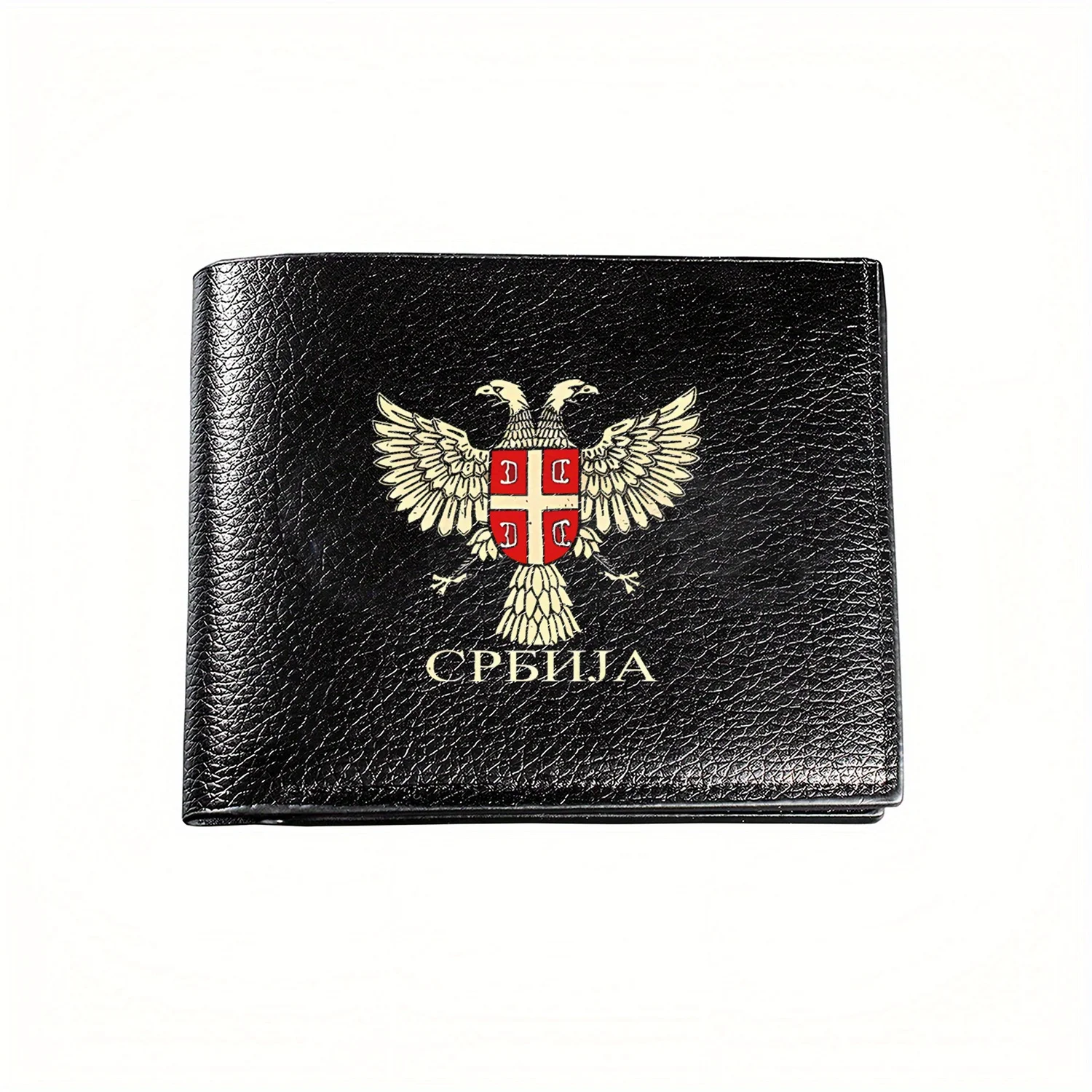 

Сербский кошелек Eagle Crest - деловой мужской повседневный элегантный простой практичный качественный кошелек с стильным принтом и графикой Creative Chri