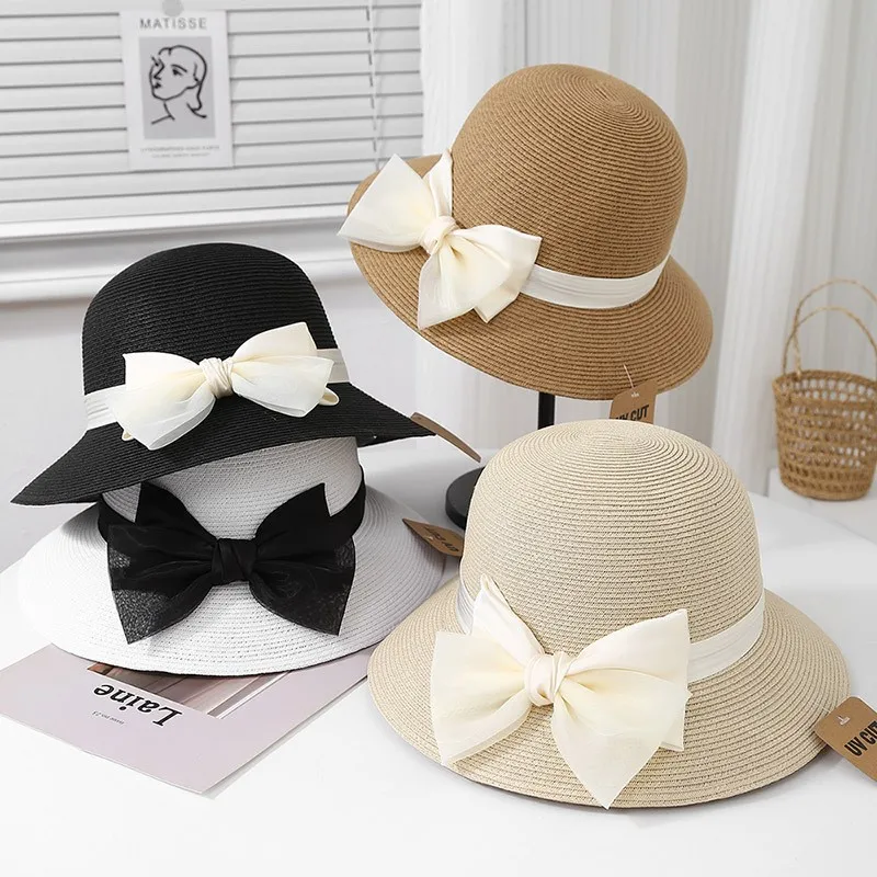 

Hepburn style hat women's fisherman breathable UV for outdoor travel